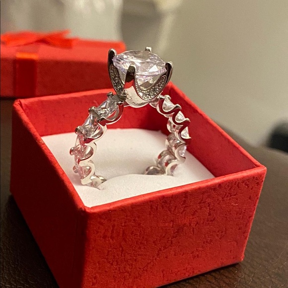 Ring Silver Plated Very Beautiful - Picture 3 of 4